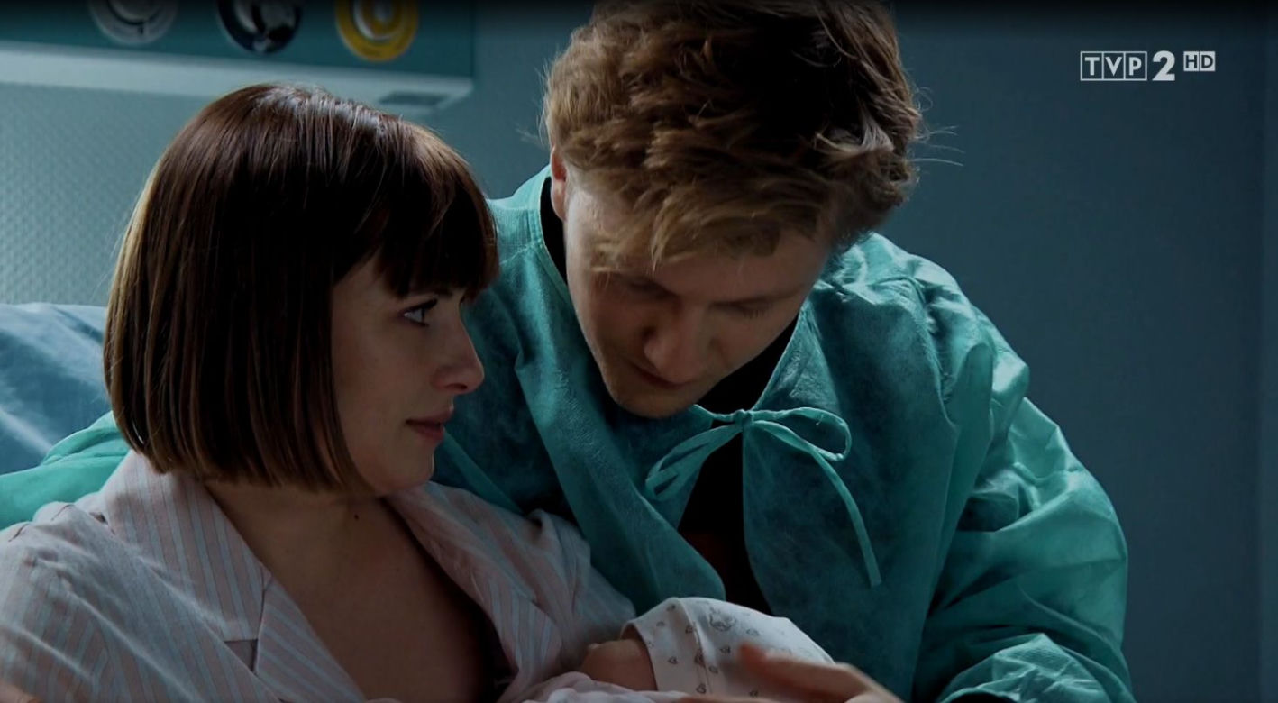 M jak miłość, odc. 1500: Katia (joanna Jarmołowicz), Łukasz (Jakub Józefowicz), Natalia (Zoja Dawicka)