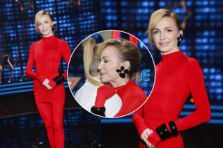 Odmieniona Anna Wyszkoni wbiła się w czerwony strój godny Dody. Rozpoznajecie ją jeszcze?