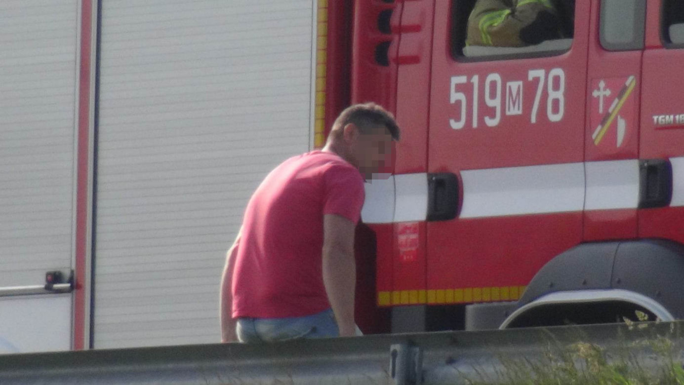 A2 pieszy potrącony na autostradzie
