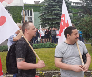 Związkowa Solidarność w MAN BUS nadal protestuje! Dziś przed zakładem było głośno