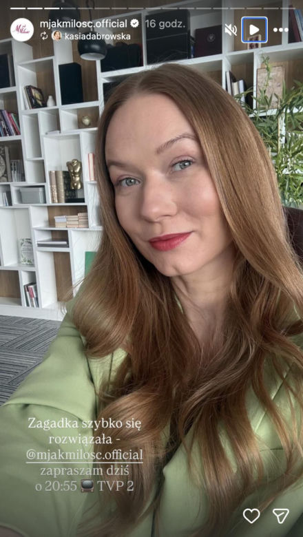 M jak miłość po wakacjach 2025. Elżbieta Domańska (Katarzyna Dąbrowska) na planie