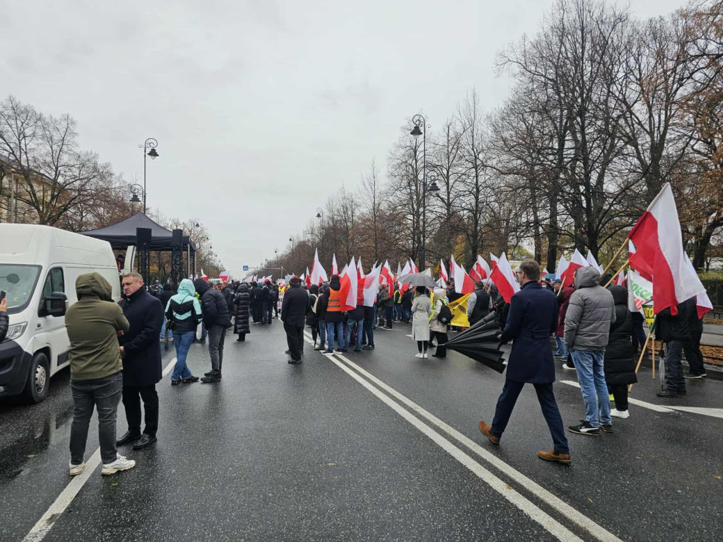 Protest plantatorów tytoniu w Warszawie (3.11.2025)