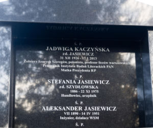 Jadwiga Kaczyńska. Grób