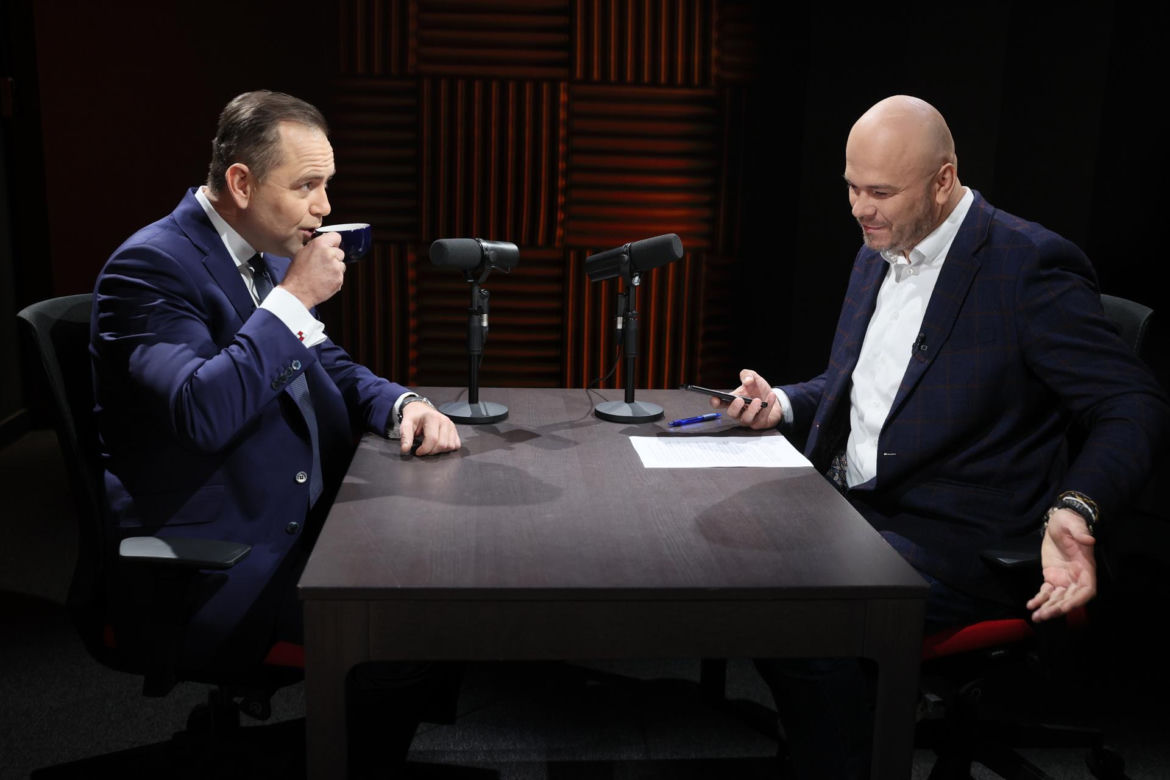 Karol Nawrocki w siedzibie "Super Expressu"