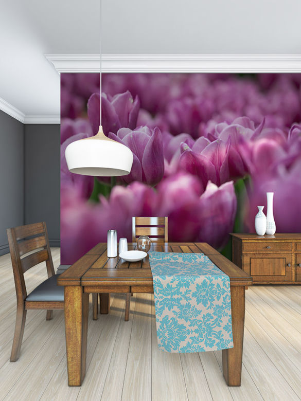 Tulipany na fototapecie