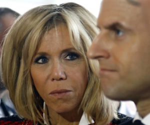 Emmanuel Macron z żoną Brigitte Macron