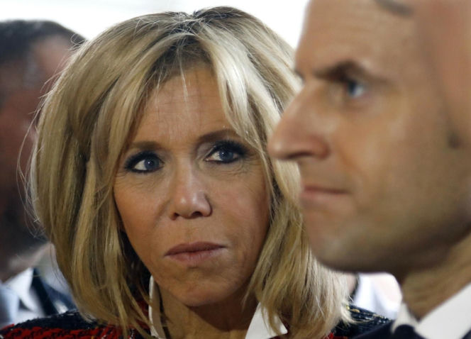 Emmanuel Macron z żoną Brigitte Macron