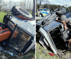 3 promile, sądowe zakazy, cofnięte uprawnienia. A kierowca ciągnika i tak ruszył w drogę!