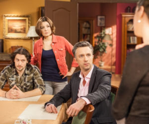 Pierwsza miłość. Kinga (Aleksandra Zienkiewicz), Artur (Łukasz Płoszajski), Adam (Marcin Krajewski)