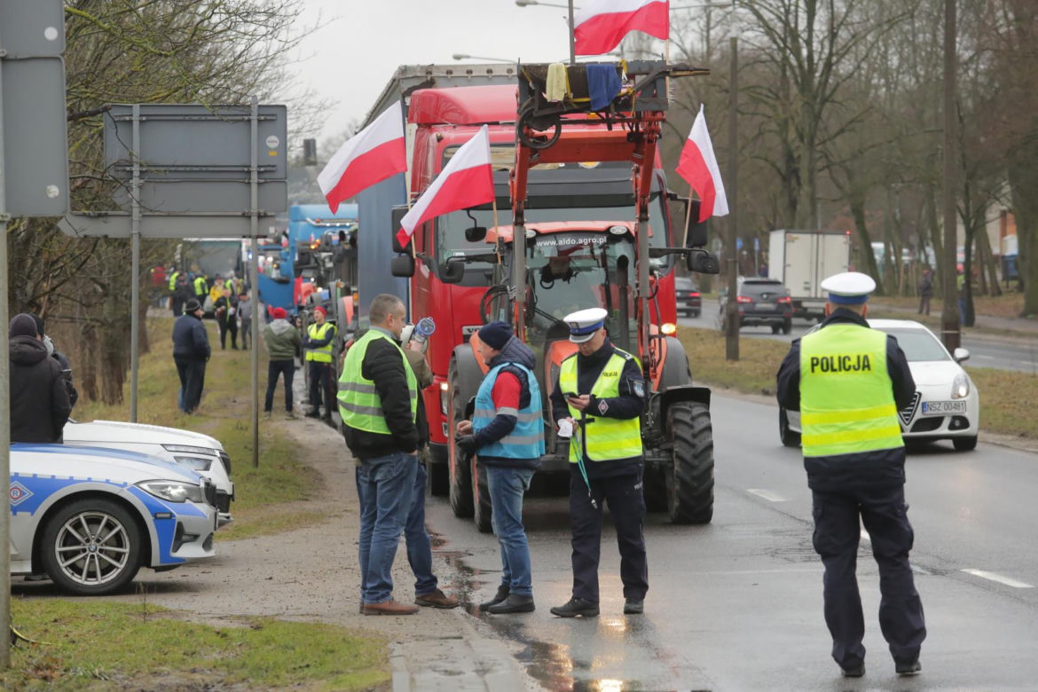   Protest rolników w Olsztynie 20 lutego [ZDJĘCIA]