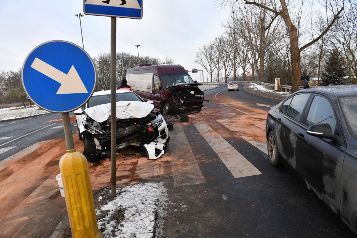 Wypadek na ul. Przestrzennej w Szczecinie