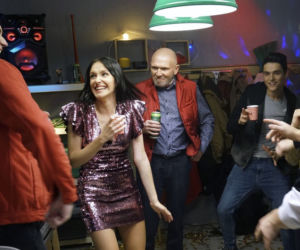 Barwy szczęścia, odc. 2045. Magda (Natalia Sierzputowska), Tolek (Marek Siudym), Justin (Jasper Sołtysiewicz)
