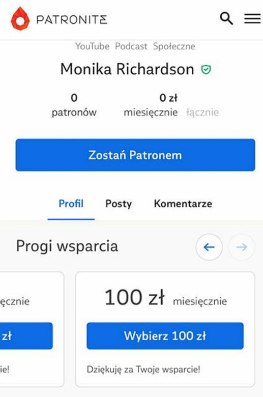 Richardson prosi ludzie o pieniądze