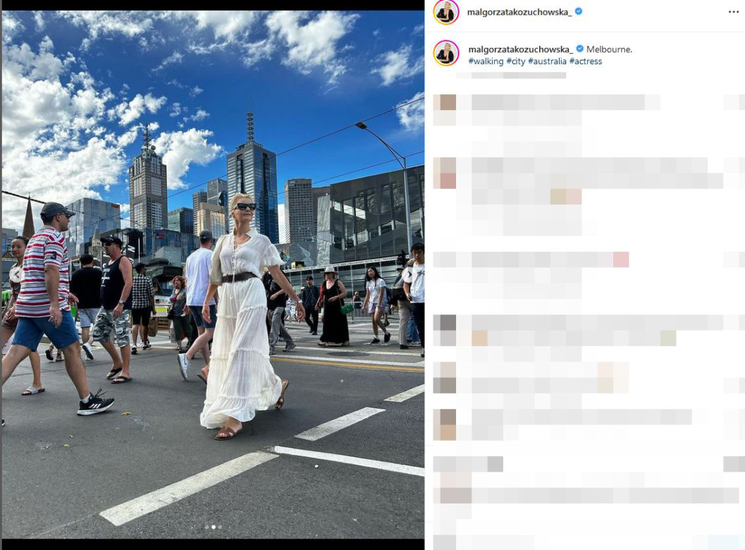 Małgorzata Kożuchowska w Australii