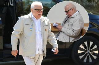 Lech Wałęsa jak włoski amant. Były prezydent zadał szyku w kościele