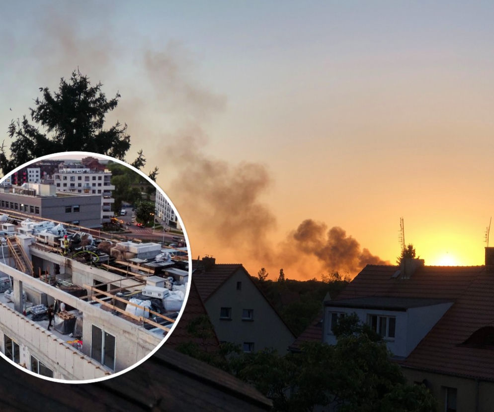 Pożar na Rychtalskiej we Wrocławiu. Gryzący dym spowił Kleczków i okolice