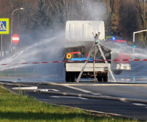 Zablokowana ul. Banacha. Rozszczelniły się butle z acetylenem!