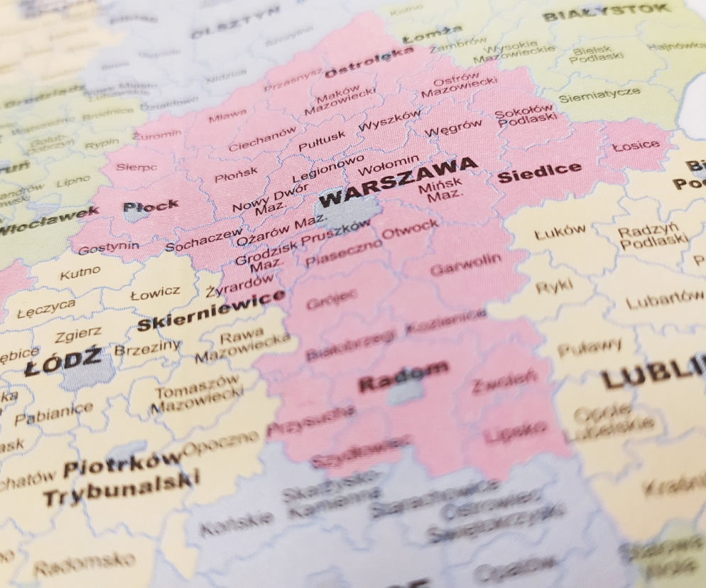 mapa mazowsze
