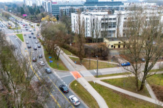 Przyszła trasa tramwaju wzdłuż Pola Mokotowskiego w Warszawie