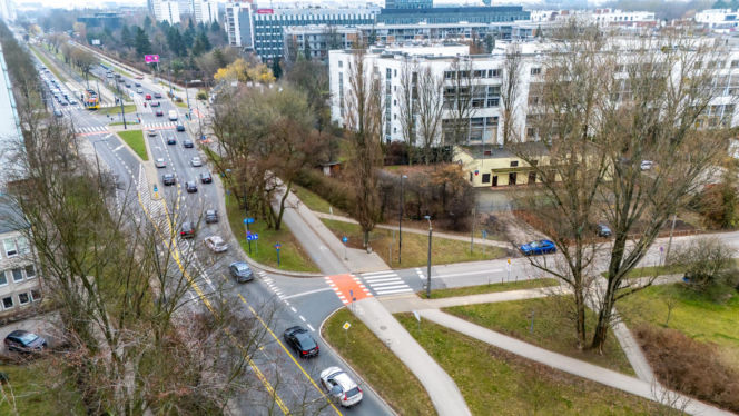 Przyszła trasa tramwaju wzdłuż Pola Mokotowskiego w Warszawie