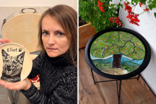 Gliniane mozaiki Gosi. Dobrze, że od dziecka lubię puzzle