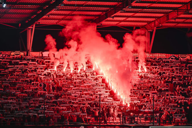 Widzew Łódź - Lech Poznań: Zdjęcia kibiców i zawodników z meczu 24. kolejki PKO BP Ekstraklasy