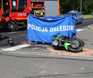 Motocyklista uderzył w ciągnik rolniczy i zginął na miejscu