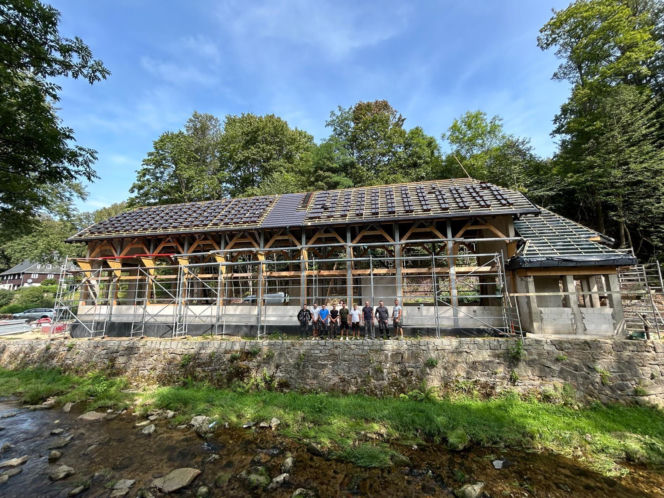 Pijalnia Dolnego Źródła w Świeradowie-Zdroju - zdjęcia z budowy i archiwalia