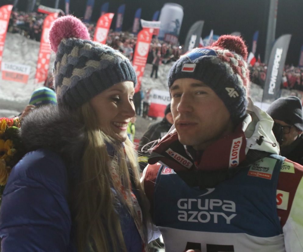 Kamil Stoch z żoną
