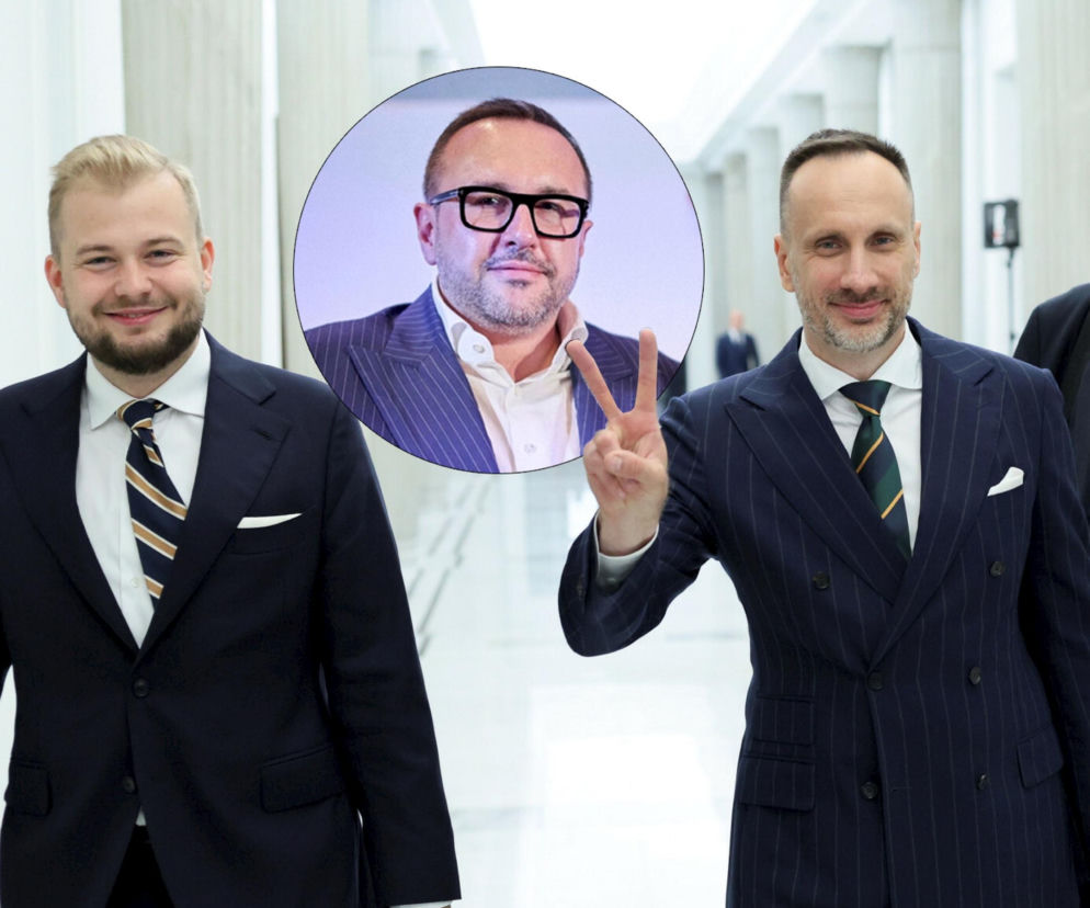 Michał Moskal i Janusz Kowalski w Sejmie. W miniaturze Przemysław Kral. O aferze Zondacrypto przeczytasz na Eska.