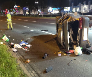 Groźny wypadek na Al. Konstytucji 3 Maja w Lesznie