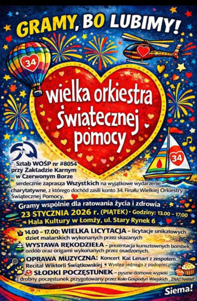 Zakład Karny w Czerwonym Borze gra dla WOŚP