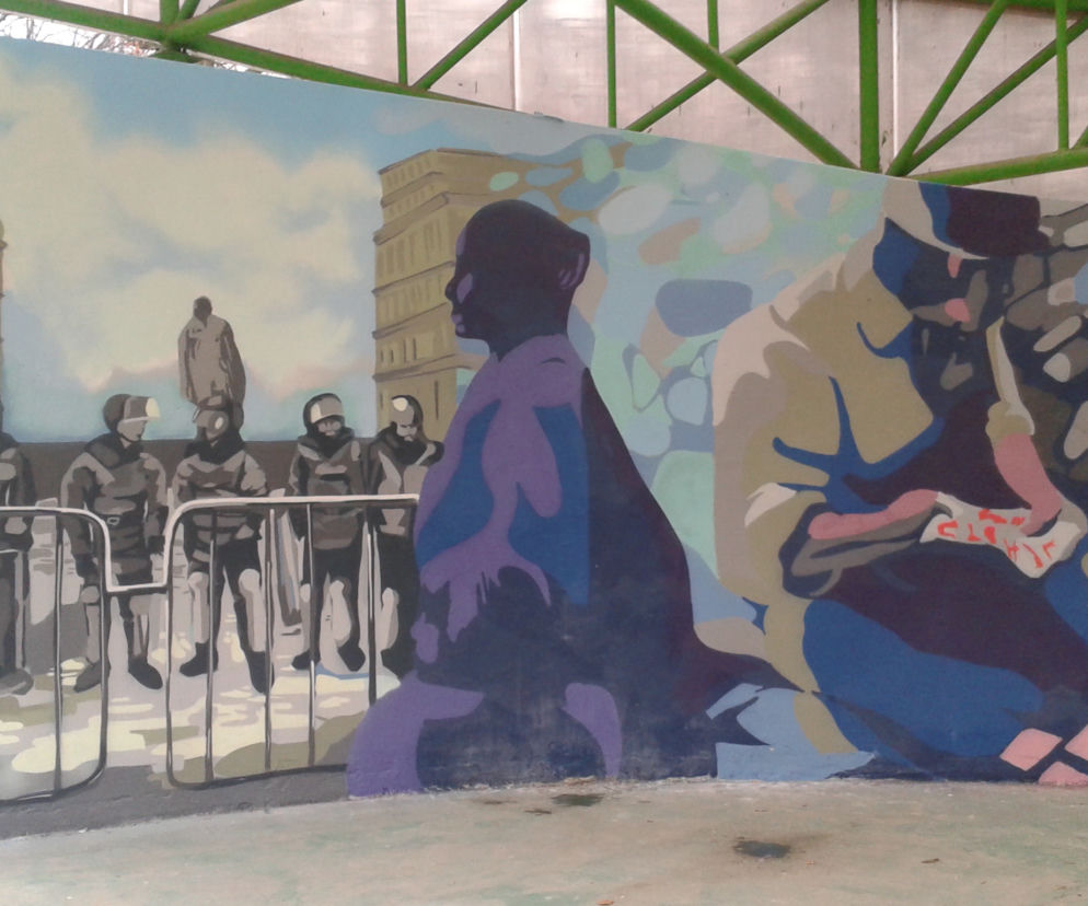 Nowy mural w Hucie