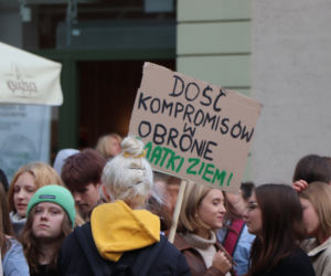 Młodzieżowy Strajk Klimatyczny w Toruniu. Protestowali przeciwko rządowi i korporacjom