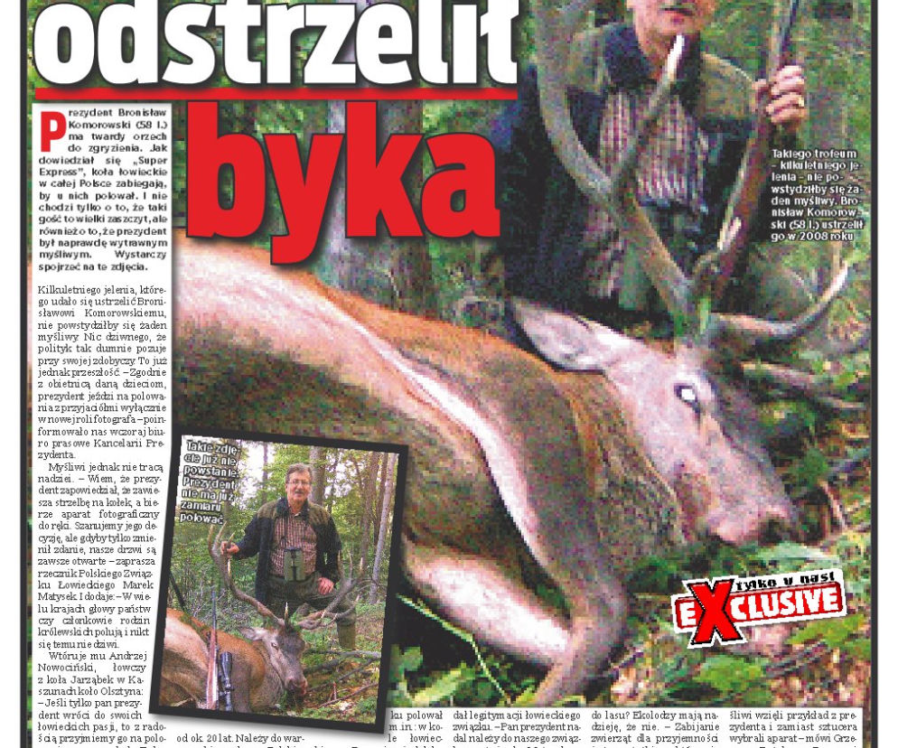 Znowu strzela do zwierząt