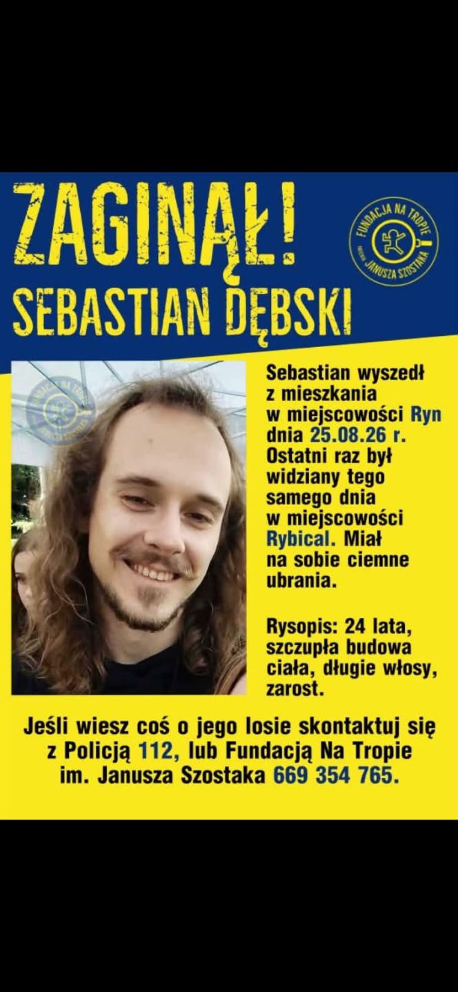 Zaginiony Sebastian Dębski