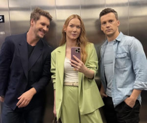 M jak miłość. Elżbieta (Katarzyna Dąbrowska), Marcin (Mikołaj Roznerski), Jakub (Krzysztof Kwiatkowski)