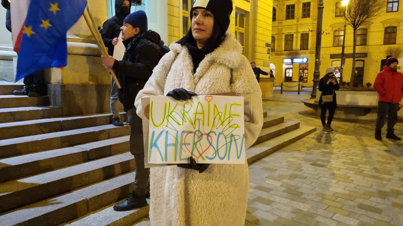Lublin: protest wobec rosyjskiej agresji na Ukrainę