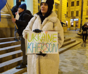 Lublin: protest wobec rosyjskiej agresji na Ukrainę