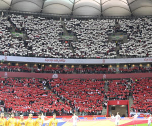 Pustki na trybunach na meczu Polska - Rumunia