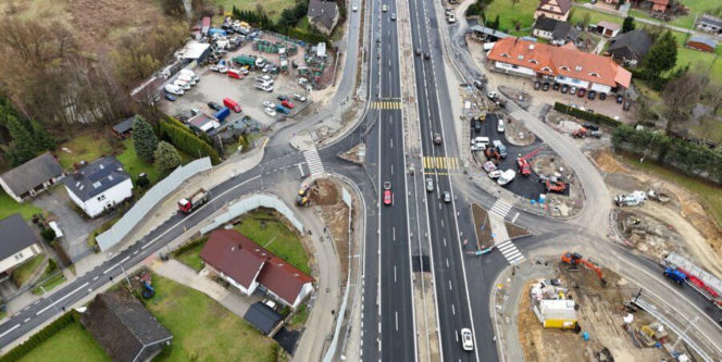 Węzeł z tunelem w Krzyszkowicach na zakopiance DK7