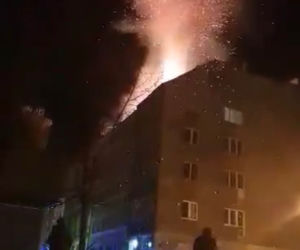 Pożar kamienicy na ul. Staromiejskiej w Szczecinie