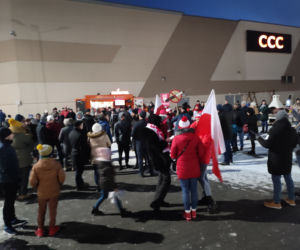 Protest przeciwko segregacji sanitarnej w Lesznie