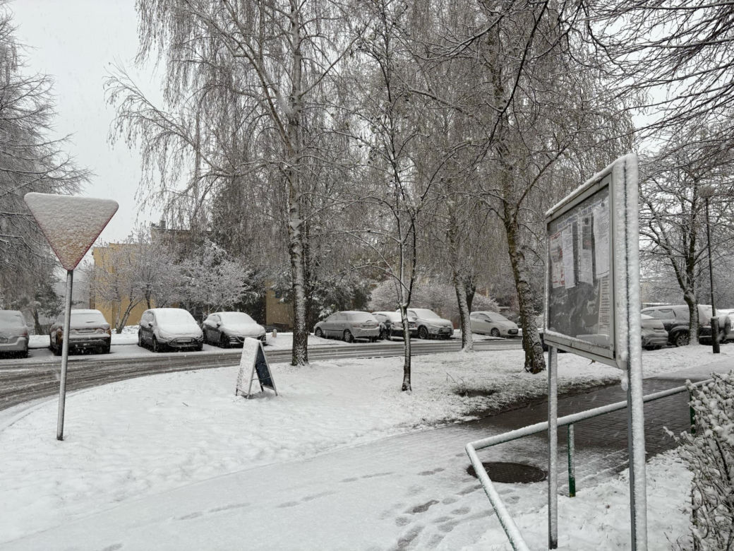 Kwietniowe opady śniegu w Lublinie