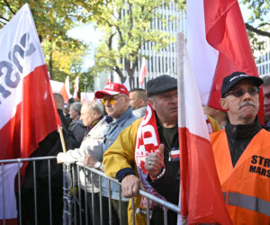 Protest pod TK. Kaczyński