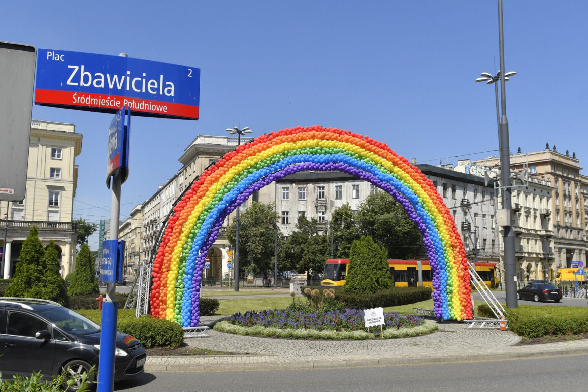 Tęcza wraca na Plac Zbawiciela w Warszawie