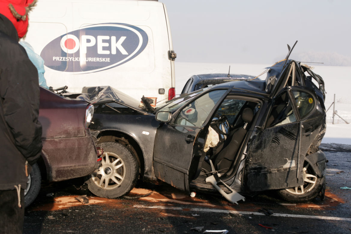 Karambol na autostradzie A4 w Gliwicach