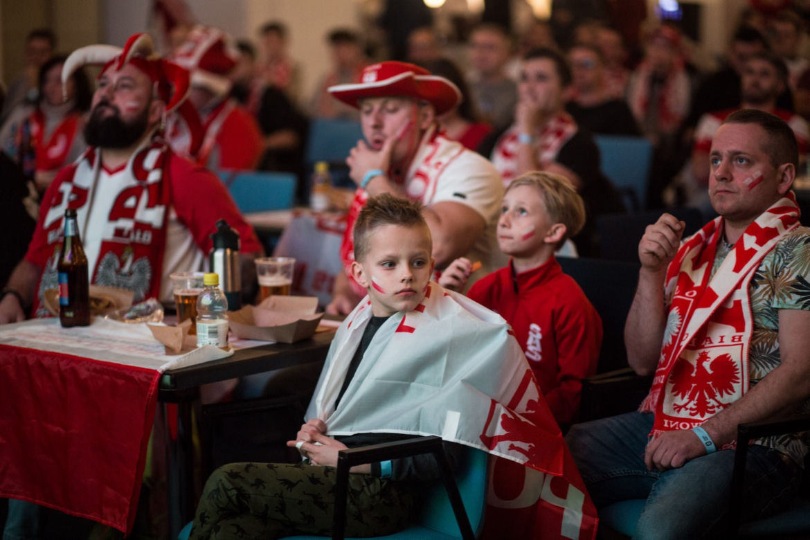 Strefa kibica na Stadionie Śląskim w czasie meczu Polska-Meksyk
