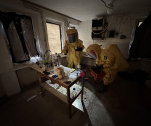 Potężne manewry strażaków na Pomorzu. Do akcji weszły psy ratownicze i policyjni antyterroryści