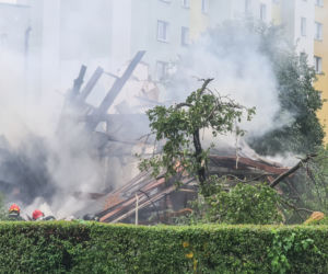 Wybuch w Toruniu. Ten dom wyleciał w powietrze